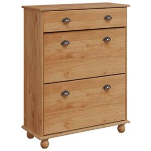 vidaXL Armario Zapatero con caj&oacute;n ASKIM Marr&oacute;n 85 x 35 x 108 cm