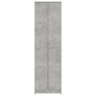 vidaXL Armario de pasillo de aglomerado gris hormigón 55x25x189 cm