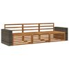 vidaXL Conjunto de sof&aacute;s de exterior 3 uds. Natural