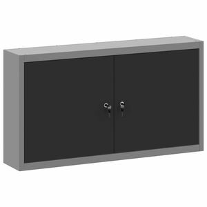 vidaXL Armario de herramientas Negro y Gris 100 x 20 x 55 cm