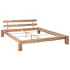 vidaXL Estructura de cama sin colch&oacute;n madera maciza roble 160x200 cm