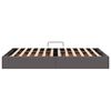 vidaXL Cama con almacenamiento Gris 120 x 200 cm Cuero sint&eacute;tico