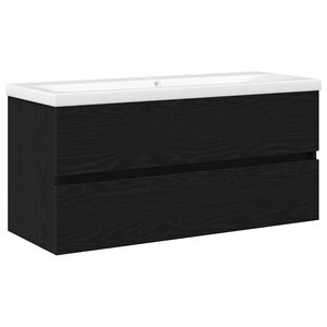 vidaXL Gabinete de Lavabo para Ba&ntilde;o Roble Negro 100 x 39 x 62 cm