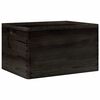 vidaXL Caja de madera con asas madera maciza pino negra 40x30x23 cm