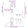 vidaXL Parque infantil de exterior de madera maciza de pino