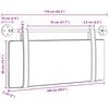 vidaXL Cabecera Colgante Montaje en la pared Liso 110 x 55 x 5 cm tela