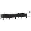 vidaXL Maceta de jard&iacute;n con riego y ruedas 4 uds. Negro PP