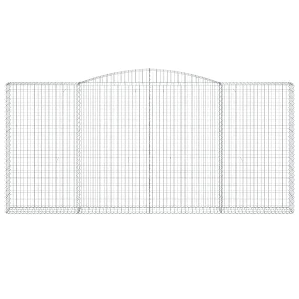 vidaXL Cestas de gaviones 3 uds forma de arco hierro 400x30x180/200 cm