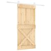 vidaXL Puerta corredera con herrajes madera maciza de pino 95x210 cm