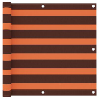 vidaXL Toldo para balcón tela oxford naranja y marrón 90x600 cm