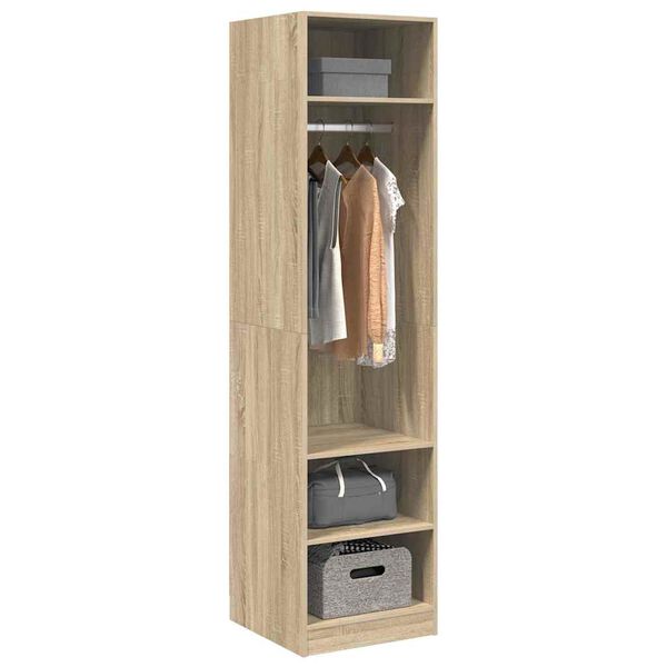 vidaXL Armario de madera contrachapada color roble 50x50x200 cm