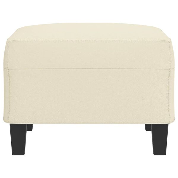 vidaXL Reposapi&eacute;s de cuero sint&eacute;tico crema 70x55x41 cm