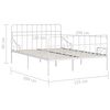vidaXL Estructura cama con somier sin colch&oacute;n metal blanco 120x200 cm