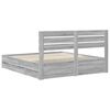 vidaXL Estructura de cama Gris Sonoma 200 x 200 cm Madera Ingenieril