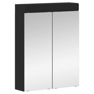 vidaXL Armario con espejo de ba&ntilde;o TULUM Negro 60 x 16,5 x 78 cm