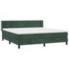 vidaXL Cama box spring con colch&oacute;n terciopelo verde oscuro 160x200 cm