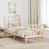 vidaXL Estructura de cama individual con cabecero madera maciza