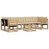 vidaXL Conjunto de sof&aacute;s de exterior 8 uds. y Beige