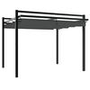 vidaXL Cenador de jardín con techo retráctil aluminio antracita 3x3 m