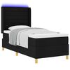 vidaXL Cama tipo Box Spring con colch&oacute;n Negro 100 x 200 cm tela