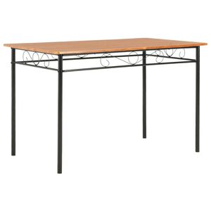 vidaXL Mesa de comedor de MDF marr&oacute;n 120x70x75 cm