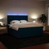vidaXL Cama box spring con colch&oacute;n terciopelo azul 200x200 cm