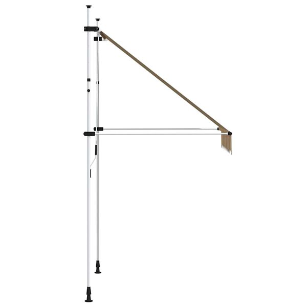 vidaXL Toldo manual retráctil 150 cm amarillo y azul rayas