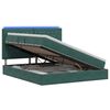 vidaXL Cama de almacenamiento LED con colch&oacute;n Verde oscuro
