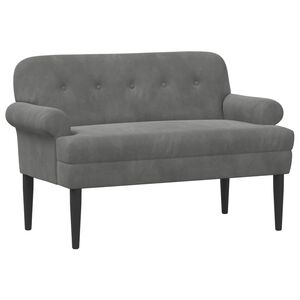 vidaXL Sof&aacute; amoroso con botones acolchados Gris oscuro Terciopelo