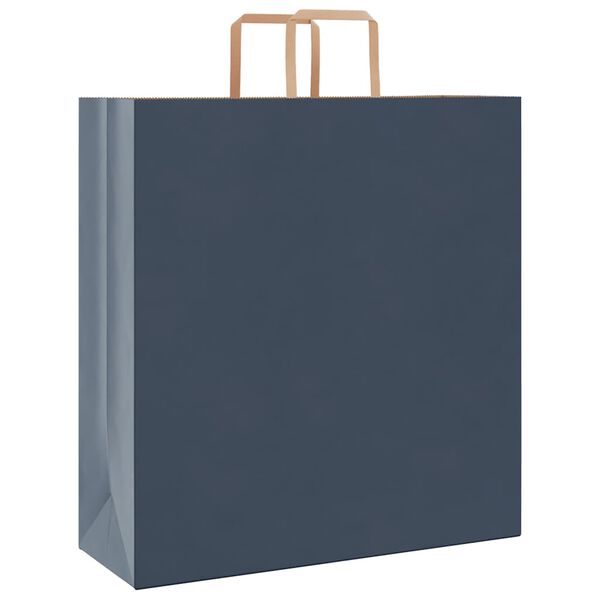 vidaXL Bolsas de papel con asas 250 uds azul 45x17x48 cm