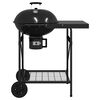 vidaXL Parrilla al aire libre con rueda Negro 91 x 71 x 107 cm Metal