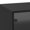 vidaXL Mueble de pared con puertas de vidrio negro 35x37x100 cm