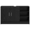vidaXL Mueble de Cuarto de Ba&ntilde;o con puerta Roble Negro 90 x 29 x 55 cm