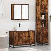 vidaXL Set de muebles ba&ntilde;o 2 pzas madera contrachapada roble ahumado
