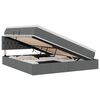 vidaXL Cama de almacenamiento LED con colch&oacute;n Gris oscuro 180 x 200 cm