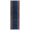 vidaXL Alfombra Runner FLORNES Tejido Azul Diamantes 67 x 150 cm PP
