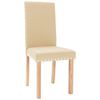 vidaXL Sillas de comedor 2 unidades tela color crema