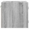 vidaXL Mesitas noche con puertas vidrio 2 uds gris Sonoma 35x37x35 cm