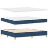 vidaXL Cama tipo Box Spring con colch&oacute;n Azul 200 x 200 cm tela