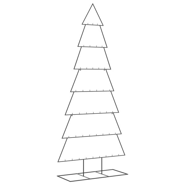 vidaXL &Aacute;rbol de Navidad para decoraci&oacute;n metal negro 210 cm