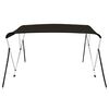 vidaXL Toldo bimini de 3 arcos negro 183x160x137 cm