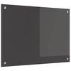 vidaXL Salpicadero de cocina Gris oscuro 70 x 50 cm vidrio templado
