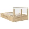 vidaXL Estructura de cama con cabecera Roble Sonoma 137 x 203 cm