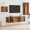 vidaXL Mueble de TV 4 pcs Madera envejecida Madera de ingenier&iacute;a
