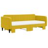 vidaXL Sofá cama nido con colchón terciopelo amarillo 90x200 cm