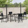 vidaXL Conjunto de Comedor de Jard&iacute;n 5 pcs Negro