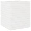 vidaXL Jardinera de madera maciza de pino blanca 40x40x46 cm