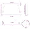 vidaXL Patas para mesa de centro en forma de V (2 unidades), antracita, 60 x (42-43,3) cm, acero