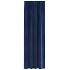 vidaXL Cortinas opacas 2 pcs Azul Oscuro 140 x 260 cm Terciopelo