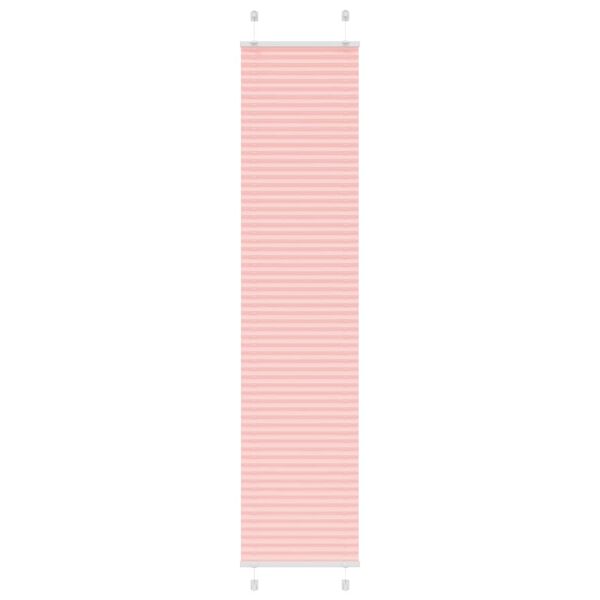 vidaXL Estor Plisado rosa 50x200 cm Tela Ancho 49,4 cm Poli&eacute;ster